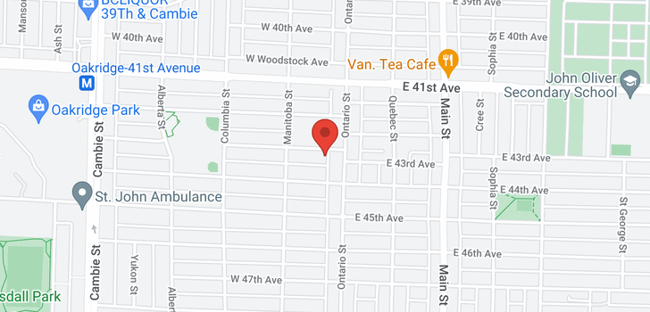 map of 20 W 43RD AVENUE